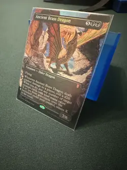 MTG Battle for Baldurs Gate Ancient Brass Dragon Borderless Foil Card - Image 2