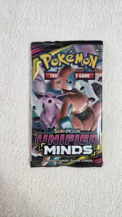 Pokemon TCG Sun and Moon Unified Minds 4 Booster Pack Art Set Bundle - Image 5