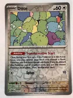 Ditto - reverseHolo Rare - SV: Scarlet & Violet 151 132/165 - Near Mint Pokemon - Image 1