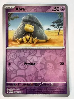 Abra - reverseHolo Common - SV: Scarlet & Violet 151 063/165 - Near Mint Pokemon - Image 1