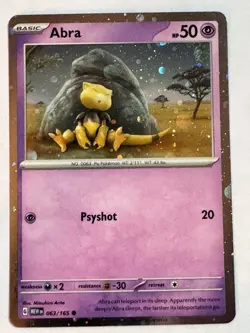 Abra - holo Common - SV: Scarlet & Violet 151 063/165 - Near Mint Pokemon - Image 1