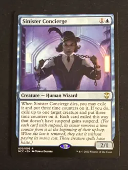 1x Sinister Concierge (030) Commander: Streets of New Capenna LP MTG Magic x1 - Image 1