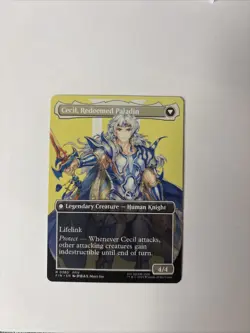 MTG Final Fantasy Rare Card Cecil, Dark Knight Borderless Regular Card 0380 - Image 4