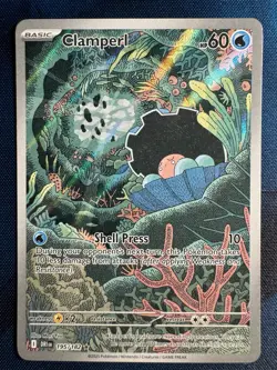 Clamperl 195/182 Sv10: Destined Rivals Illustration Rare Holo Card NM+ English - Image 1