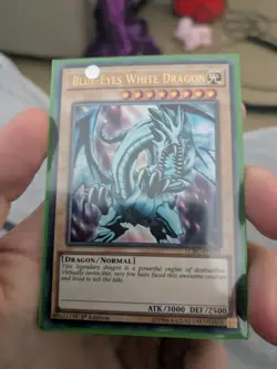 Blue Eyes White Dragon LCKC-EN001 Ultra Rare LP Yugioh Card - Image 1