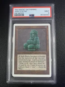 MTG Magic the Gathering UNLIMITED Jade Statue PSA MINT 9 - Image 1