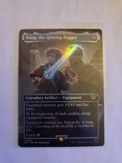Sting, The Glinting Dagger (Borderless Foil) - Lord Of The Rings MTG - Image 1
