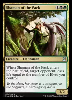 Shaman of the Pack - Light Play MTG Eternal Masters - Image 1