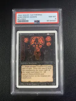 MTG Magic the Gathering Revised Sorceress Queen PSA NM-MT 8 - Image 1