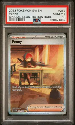 PSA 10 - Penny 252/198 SIR SV Scarlet & Violet Base Set - Pokemon - Image 1