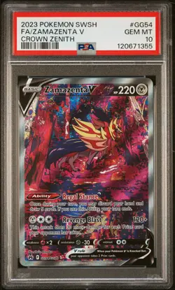 PSA 10 - Zamazenta V GG54/GG70 SWSH Crown Zenith - Pokemon - Image 1
