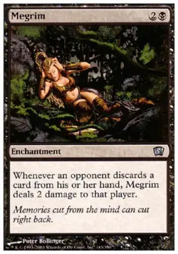 Megrim - Medium Play MTG 8th Edition - Image 1