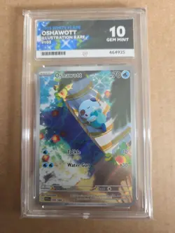 Oshawott Illustration Rare 105/086 ACE 10 WF Pokemon TCG Graded - Image 1