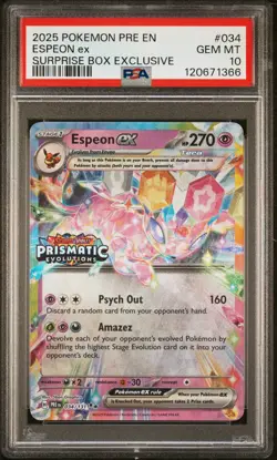 PSA 10 - Espoeon ex 034/131 SV Prismatic Evolutions Surprise Promo - Pokemon - Image 1