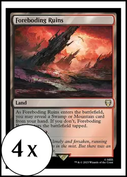 MTG - 4 x Foreboding Ruins - Playset 4x x4 - Lord of the Rings Commander - LOTR - Image 1