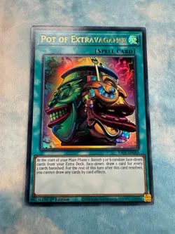 YUGIOH POT OF EXTRAVAGANCE ULTRA RARE 1ST NM RA01-EN059 - Image 1