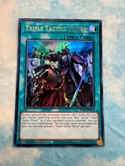 YUGIOH TRIPLE TACTICS THRUST ULTRA RARE 1ST NM RA03-EN072 - Image 1