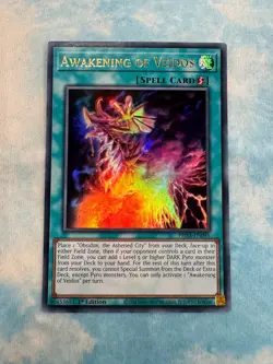 YUGIOH AWAKENING OF VEIDOS ULTRA RARE 1ST NM PHNI-EN095 - Image 1