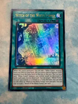 YUGIOH WITCH OF THE WHITE FOREST ULTRA RARE 1ST NM ALIN-EN058 - Image 1