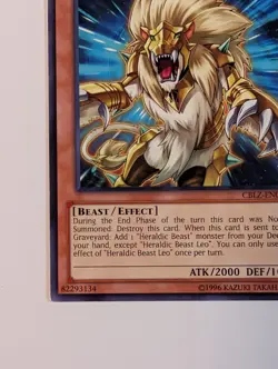 Yugioh TCG -1x Heraldic Beast Leo - CBLZ-EN017 - NM/LP - Unlimited Edition 2013 - Image 4