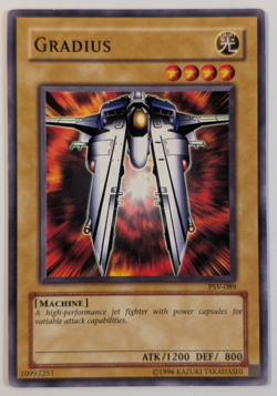 Yugioh TCG -1x Gradius - PSV-089 - Light Play LP - Vintage - Common - 2003 - Image 1