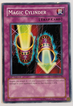 Yugioh TCG -1x Magic Cylinder - YSDE-EN038 - 1st Edition - LP - Common - 2007 - Image 1