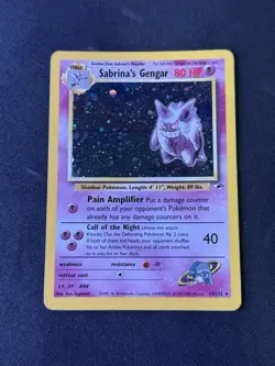 Sabrina’s Gengar HOLO Gym Heroes (2000) 14/132 Pokemon Card - Image 1