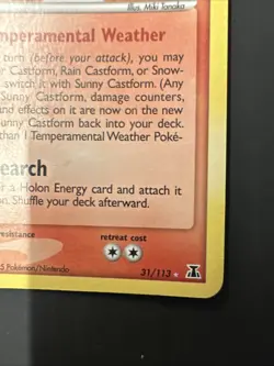 Pokemon Card - Sunny Castform Delta Species 31/113 Reverse Holo Stamped - Image 5
