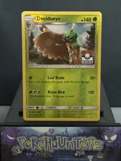 Pokemon Card Decidueye 11/149 Sun & Moon Base Reverse Holo League Light Play - Image 1