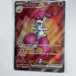 Medicham EX Stellar Crown Holo Card 161/142 SV07 Near Mint Condition - Image 1