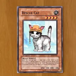 Yu-Gi-Oh! TCG Rescue Cat Earth Beast Monster Card FET-EN033 1st Edition NM - Image 3