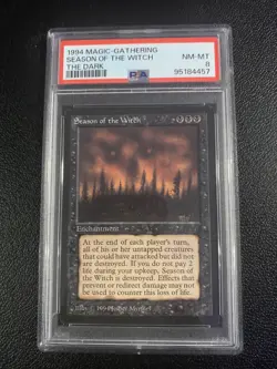 MTG Magic the Gathering The Dark Season of the Witch PSA NM-MT 8 - Image 1