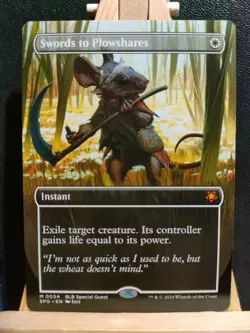 Swords to Plowshares (Borderless) Bloomburrow Special Guests - NM (See pics) MTG - Image 1