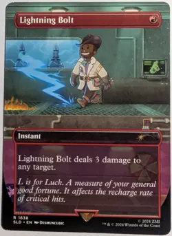 Lightning Bolt x1 Borderless Non-Foil Secret Lair Fallout Magic MTG LP/NM - Image 1