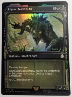 Alpha Deathclaw x1 Showcase Foil Universes Beyond: Fallout MTG LP/NM - Image 1