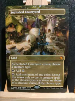 Secluded Courtyard (Borderless) - Bloomburrow Special Guests - NM (See pics) MTG - Image 1