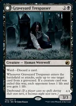 Graveyard Trespasser / Graveyard Glutton - Light Play MTG - Image 1