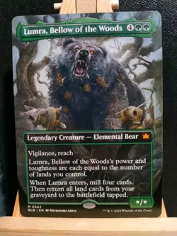 Lumra, Bellow of the Woods (Borderless) Bloomburrow - Mythic - NM (See pics) MTG - Image 1