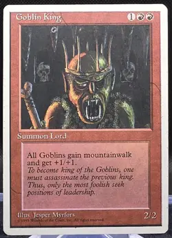 Goblin King MTG Core Set 4th Edition Regular Rare LP - Image 1