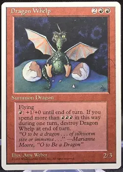 Dragon Whelp MTG Core Set 4th Edition Regular Uncommon LP *Buy 2 Get 1 - Image 1