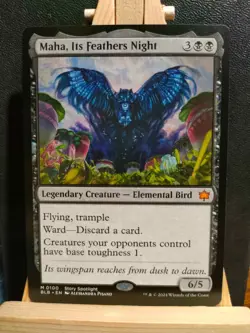 Maha, Its Feathers Night - Bloomburrow - Mythic - NM (See pics) MTG - Image 1