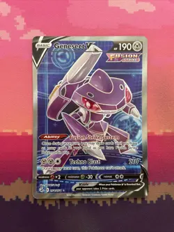 Pokemon Card Genesect V 254/264 Ultra Rare Fusion Strike Near Mint - Image 1