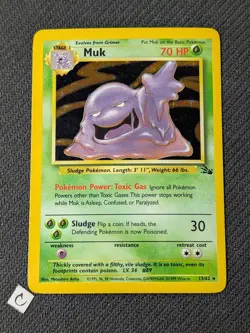 Muk 13/62 - Fossil Unlimited Holo Rare Vintage Pokemon TCG MP - Image 1