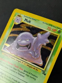 Muk 13/62 - Fossil Unlimited Holo Rare Vintage Pokemon TCG MP - Image 5