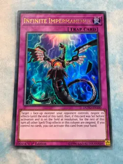 YUGIOH INFINITE IMPERMANENCE ULTRA RARE 1ST NM DUPO-EN100/MAMA-EN100 MIXED SETS - Image 1
