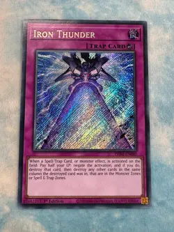YUGIOH IRON THUNDER SECRET RARE 1ST NM PHNI-EN080 - Image 1