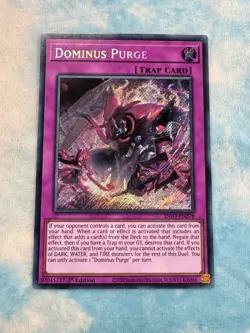 YUGIOH DOMINUS PURGE SECRET RARE 1ST NM INFO-EN078 - Image 1