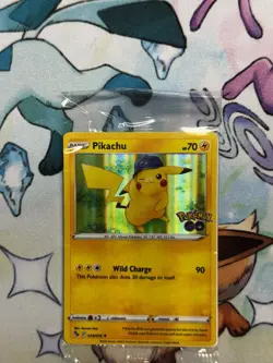 POKEMON PIKACHU 028/078 HOLO RARE POKEMON GO STORE PROMO CARD SEALED - Image 1