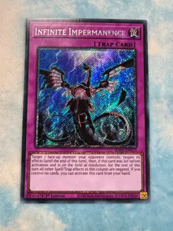 YUGIOH INFINITE IMPERMANENCE PLATINUM SECRET RARE 1ST NM RA01-EN075 - Image 1