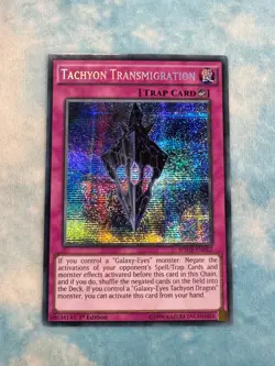 YUGIOH TACHYON TRANSMIGRATION PRISMATIC SECRET RARE 1ST NM WSUP-EN012 - Image 1